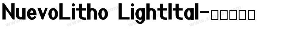 NuevoLitho LightItal字体转换